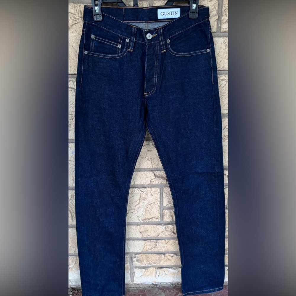Gustin Button fly Cone Molls Sevage Dark Indigo Slim Jeans Size 29 x 33 1/2